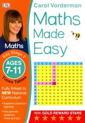 Maths Made Easy: Times Tables, Ages 7-11 (Key Stage 2): Supports the National Curriculum, Maths Exercise Book, Ages 7-11, Key Stage 2 цена и информация | Книги для подростков  | pigu.lt