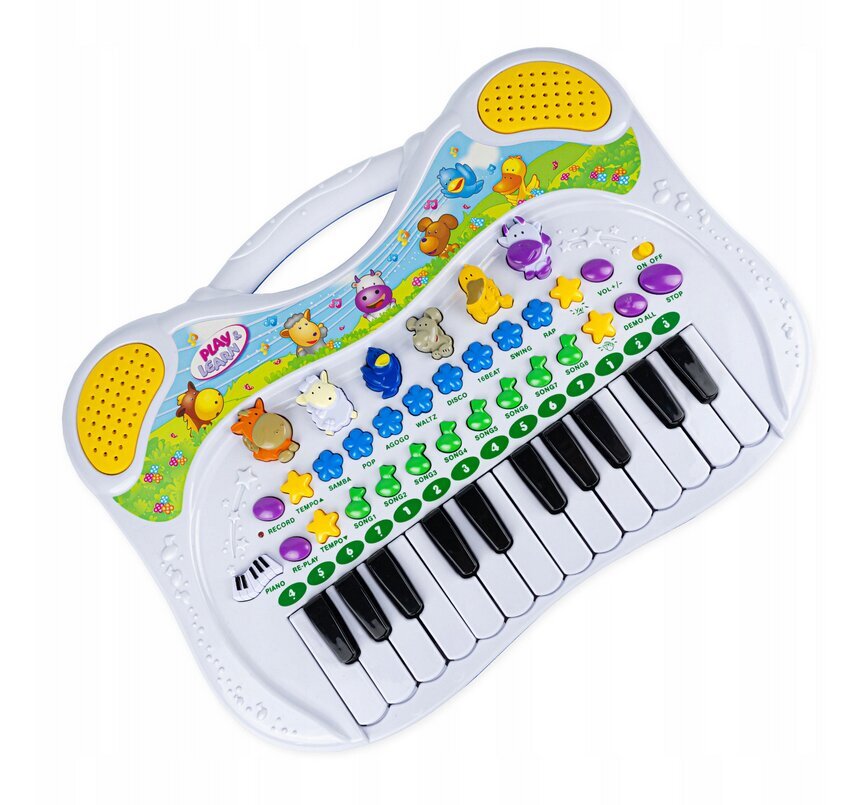 Vaikiškas pianinas, baltas цена и информация | Lavinamieji žaislai | pigu.lt