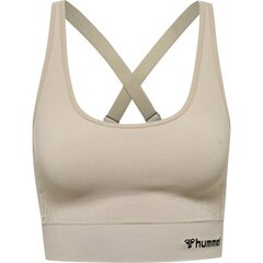 Sportinė liemenėlė moterims Hummel Seamless, smėlio spalvos kaina ir informacija | Sportinė apranga moterims | pigu.lt