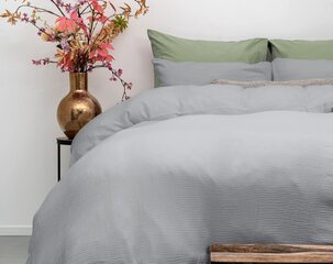Комплект постельного белья Mousselin 240х220см, светло-серый, 100% хлопковый муслин цена и информация | Комплекты постельного белья | pigu.lt