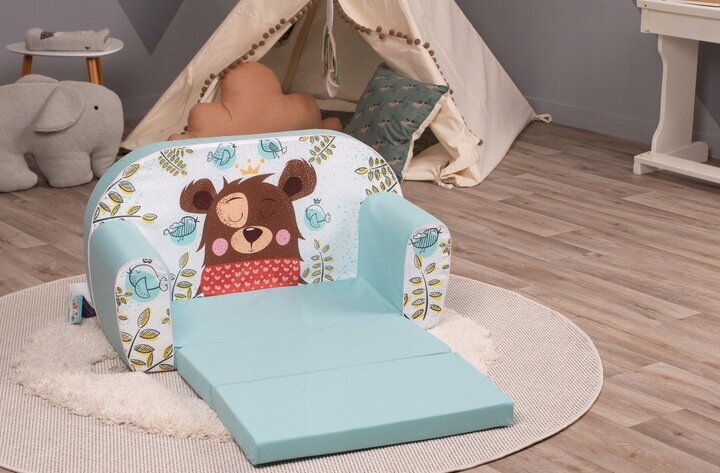 Sofa Delsit Yogi Bear, mėlyna цена и информация | Vaikiški sėdmaišiai, foteliai, pufai | pigu.lt