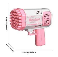 Elektroninis burbulų šautuvas, rožinis kaina ir informacija | Žaislai berniukams | pigu.lt