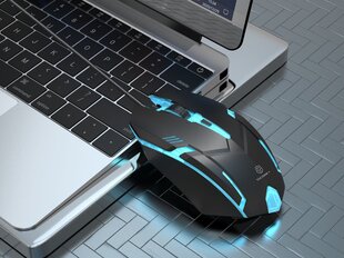 Оптическая компьютерная мышь с проводом Techancy Gaming, 7 кнопок, светодиодные огни цена и информация | Мыши | pigu.lt