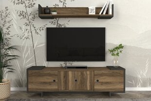 TV spintelė Asir, 150x43,2x35cm, ruda kaina ir informacija | TV staliukai | pigu.lt