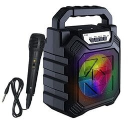 Караоке, беспроводная bluetooth колонка + микрофон, черный YD-668 цена и информация | Аудиоколонки | pigu.lt