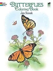 Butterflies Coloring Book illustrated edition цена и информация | Книги для самых маленьких | pigu.lt