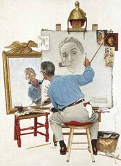 Norman Rockwell's Triple Self-Portrait Notebook цена и информация | Книги об искусстве | pigu.lt