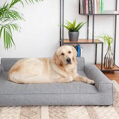 Лежак Doggy Glamour, L 78x53 см, серый цена и информация | Лежаки, домики | pigu.lt