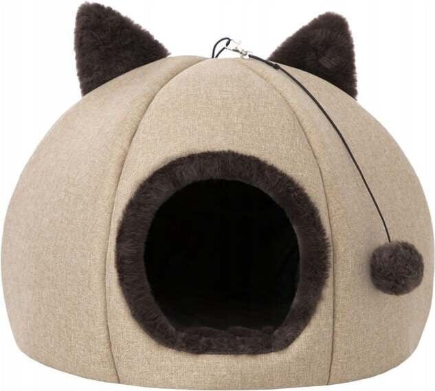 Guolis-namelis gyvūnui Doggy Kitty Head, 45x45 cm, smėlio spalvos kaina ir informacija | Guoliai, pagalvėlės | pigu.lt