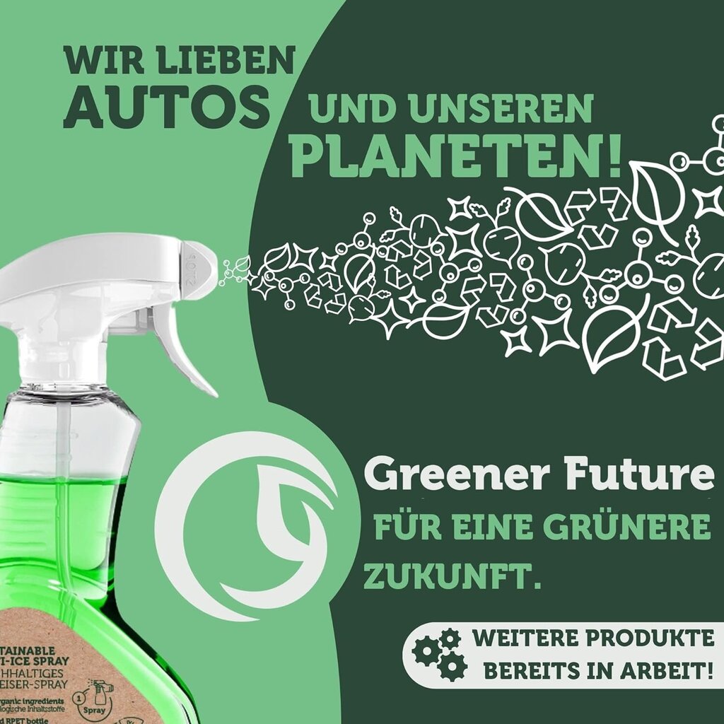 Organini ledo tirpiklis stiklams Greener Future® 750 ml kaina ir informacija | Autochemija | pigu.lt