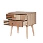 Naktinis staliukas Asir, 60x61x40cm, rudos/smėlio spalvos kaina ir informacija | Spintelės prie lovos | pigu.lt