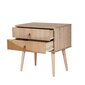 Naktinis staliukas Asir, 60x61x40cm, smėlio/rudos spalvos kaina ir informacija | Spintelės prie lovos | pigu.lt