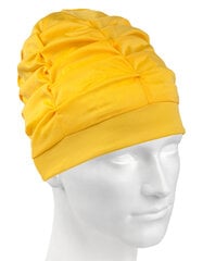 Moterų plaukimo kepuraitė Mad Wave Velcro, geltona kaina ir informacija | Plaukimo kepuraitės | pigu.lt