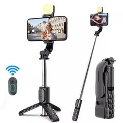 Палка для селфи со штативом, светодиодной подсветкой и функцией Bluetooth Electronics Q11s цена и информация | Моноподы для селфи («Selfie sticks») | pigu.lt