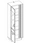 Vitrina Liveo Dorian DN6, kairinė, su led apšvietimu, ruda kaina ir informacija | Vitrinos, indaujos | pigu.lt
