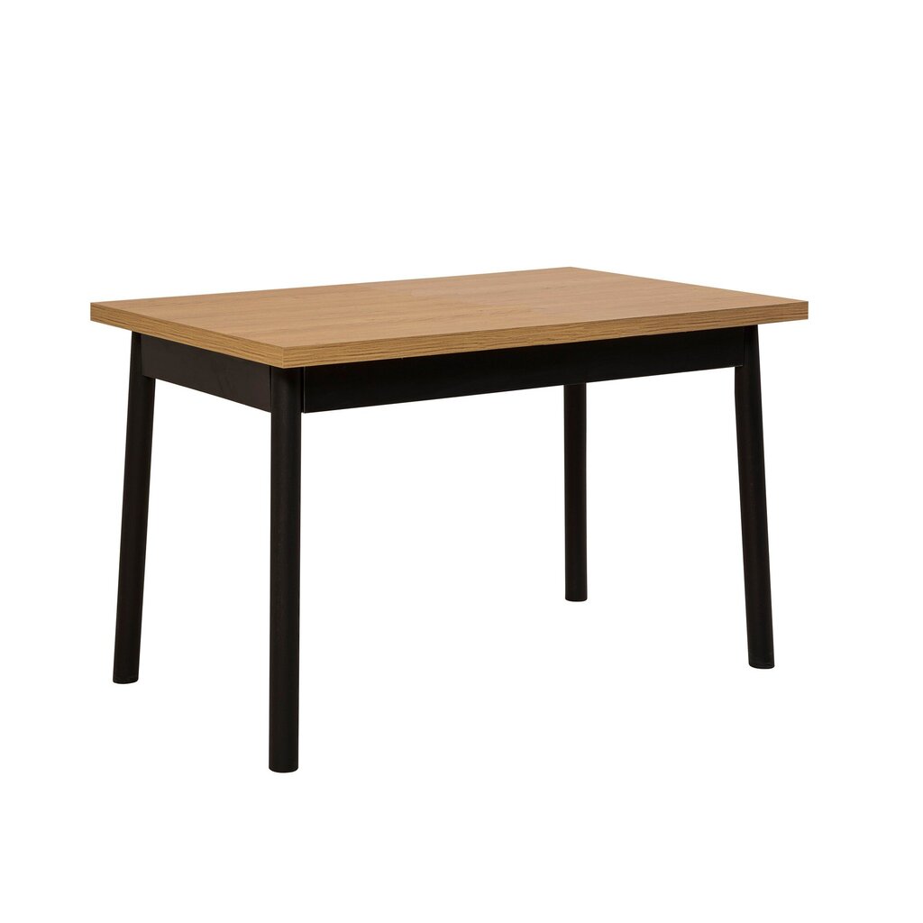 Valgomojo stalas Asir, 120x77x75cm, smėlio/juodas цена и информация | Virtuvės ir valgomojo stalai, staliukai | pigu.lt