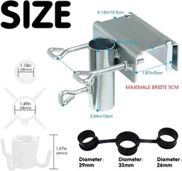 Держатель для зонта горизонтальный на балкон/террасу Tuibeidam цена и информация | Зонты, маркизы, стойки | pigu.lt
