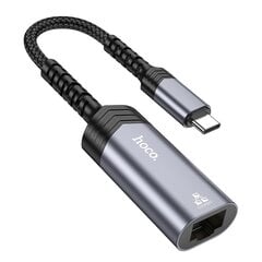 Adapteris Hoco UA26 USB-C to RJ45 (1000 Mbps) pilkas kaina ir informacija | Adapteriai, USB šakotuvai | pigu.lt