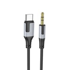 Borofone Cable BL19 Creator - jack 3,5mm to Type C - 1 metre black цена и информация | Адаптеры, USB-разветвители | pigu.lt