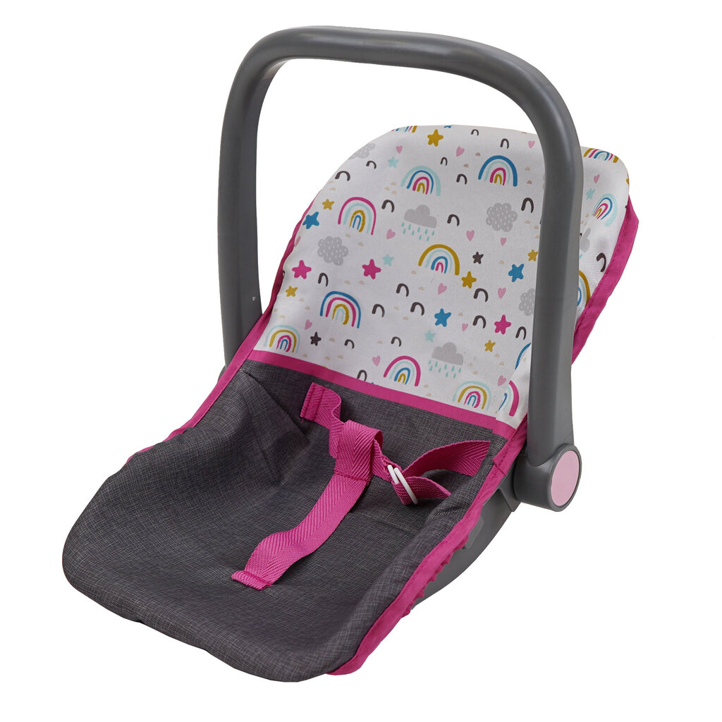 Automobilinė kėdutė lėlei Rainbow kaina ir informacija | Žaislai mergaitėms | pigu.lt