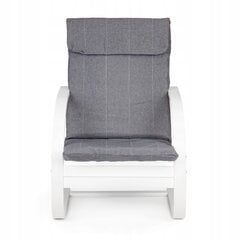 Supamoji kėdė ModernHome, pilka/balta kaina ir informacija | Svetainės foteliai | pigu.lt