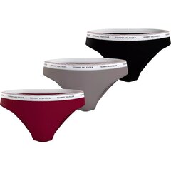 Трусы TOMMY HILFIGER 3 Pack Thong (Ext Sizes) UW0UW048940R3 цена и информация | Трусики | pigu.lt