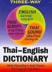 Thai-English and English-Thai Three-Way Dictionary: Roman and Script kaina ir informacija | Užsienio kalbos mokomoji medžiaga | pigu.lt