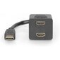 HDMI/2xHDMI, 0.1 m kaina ir informacija | Kabeliai ir laidai | pigu.lt