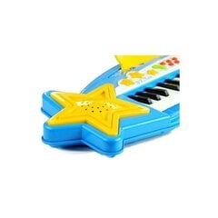 Vaikiškas pianinas su kėdute ir mikrofonu, mėlynas цена и информация | Развивающие игрушки | pigu.lt