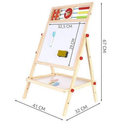 Dvipusė piešimo lenta Kruzzel kaina ir informacija | Lavinamieji žaislai | pigu.lt