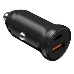 Devia car charger Smart Mini PD QC 3.0 30W 1x USB-C 1x USB black цена и информация | Зарядные устройства для телефонов | pigu.lt