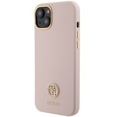 Guess GUHCP15M4DGPP iPhone 15 Plus 6.7" jasnoróżowy|pink hardcase Silicone Logo Strass 4G цена и информация | Чехлы для телефонов | pigu.lt