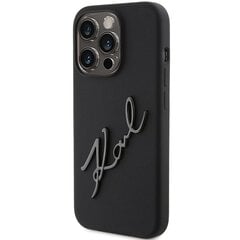 Karl Lagerfeld KLHCP15LSKSBMCK iPhone 15 Pro 6.1" czarny|black hardcase Silicone Karl Script цена и информация | Чехлы для телефонов | pigu.lt