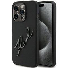 Karl Lagerfeld KLHCP15LSKSBMCK iPhone 15 Pro 6.1" czarny|black hardcase Silicone Karl Script цена и информация | Чехлы для телефонов | pigu.lt