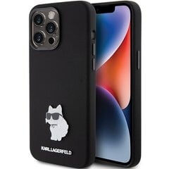 Karl Lagerfeld KLHCP15LSMHCNPK iPhone 15 Pro 6.1" czarny|black Silicone Choupette Metal Pin цена и информация | Чехлы для телефонов | pigu.lt