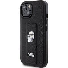 Karl Lagerfeld KLHCP15MGSAKCPK iPhone 15 Plus 6.7" czarny|black hardcase Gripstand Saffiano Karl&Choupette Pins цена и информация | Чехлы для телефонов | pigu.lt