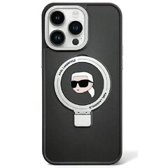 Karl Lagerfeld KLHMP15MHMRSKHK iPhone 15 Plus 6.7" czarny|black hardcase Ring Stand Karl Head MagSafe цена и информация | Чехлы для телефонов | pigu.lt