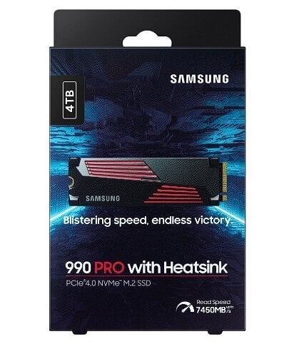 Samsung 990 PRO Heatsink MZ-V9P4T0CW kaina ir informacija | Vidiniai kietieji diskai (HDD, SSD, Hybrid) | pigu.lt
