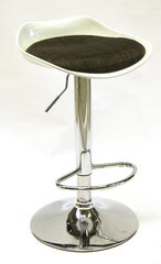 Baro kėdė Palmi, balta/ruda kaina ir informacija | Virtuvės ir valgomojo kėdės | pigu.lt