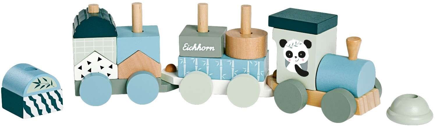 Medinis blokų traukinys Eichhorn, 16 el. kaina ir informacija | Žaislai kūdikiams | pigu.lt