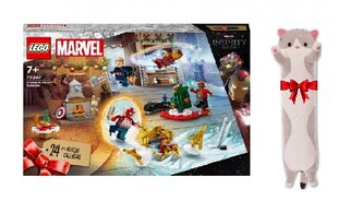 76267 LEGO Marvel Super Heroes Advento kalendorius ir pagalvė Katė kaina ir informacija | Konstruktoriai ir kaladėlės | pigu.lt