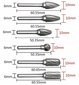 Freza metalui ZAXER 6x10mm 6 vnt. kaina ir informacija | Mechaniniai įrankiai | pigu.lt