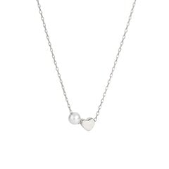 Širdies karoliai perlų sidabras 925 Marceline kaina ir informacija | Kaklo papuošalai | pigu.lt