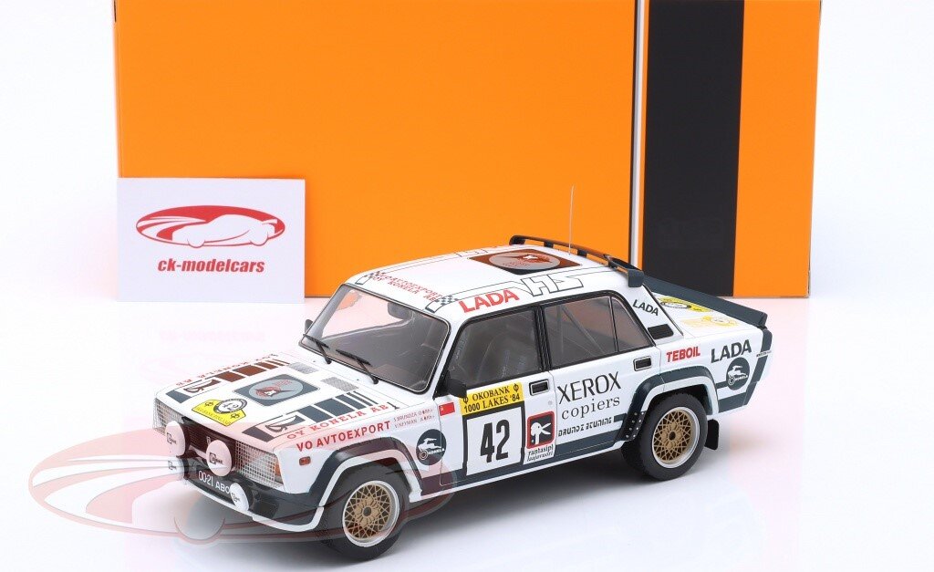 Kolekcinis modeliukas VAZ 2105 Lada VFTS #42 Rallye WM 1000 Lakes 1984 S.Brundza/V.Neyman 18RMC146, 1:18 kaina ir informacija | Kolekciniai modeliukai | pigu.lt