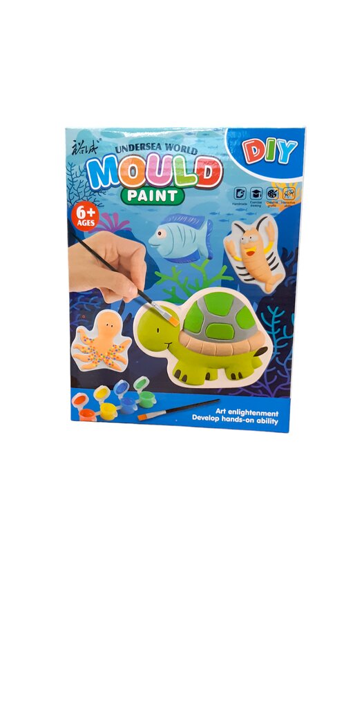 Keramikinis rinkinys su dažais piešimui - vandens gyvūnai kaina ir informacija | Lavinamieji žaislai | pigu.lt