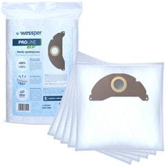 Мешки для пылесоса Wessper Proline eco, 5 шт. цена и информация | Аксессуары для пылесосов | pigu.lt