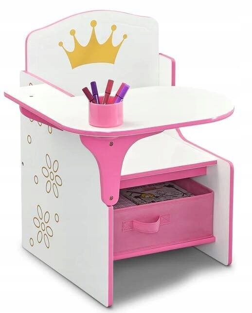 Stalas su kėde Delta Princess, įvairių spalvų kaina ir informacija | Vaikiškos kėdutės ir staliukai | pigu.lt
