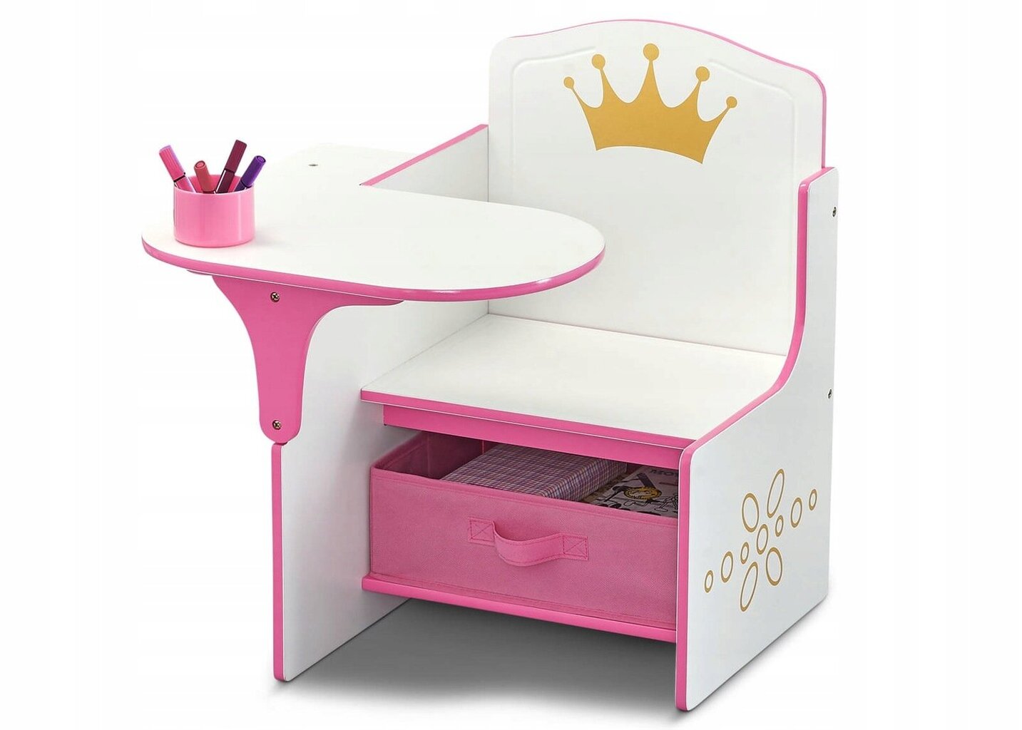 Stalas su kėde Delta Princess, įvairių spalvų kaina ir informacija | Vaikiškos kėdutės ir staliukai | pigu.lt
