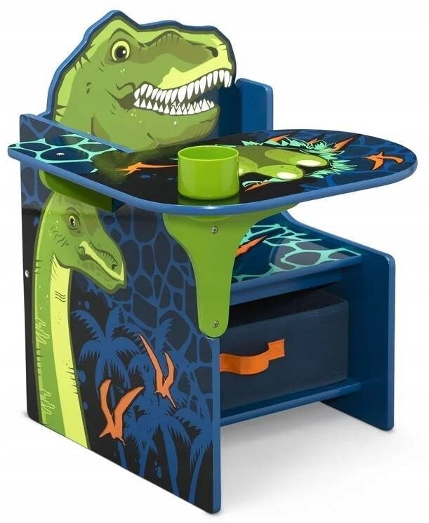 Stalas su kėde Delta Dinosaur, įvairių spalvų kaina ir informacija | Vaikiškos kėdutės ir staliukai | pigu.lt