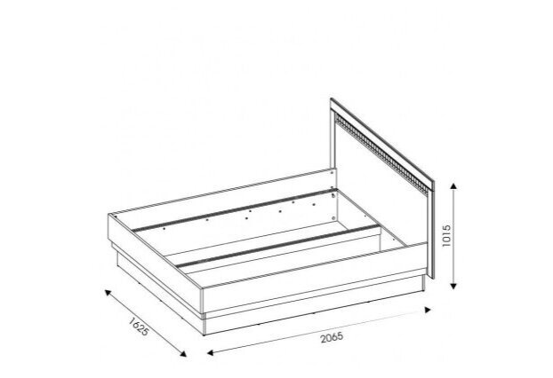 Lova Liveo Dorian DN14/160SP, su led apšvietimu, 160 cm, ruda kaina ir informacija | Lovos | pigu.lt